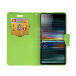 Peněženkové pouzdro Fancy Book modro-limetkové – Sony Xperia 10 | Levné Kryty | Levné Kryty | Levné Kryty