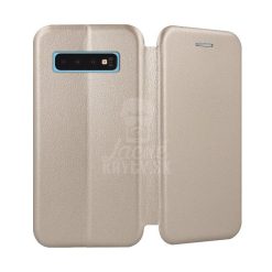 Peněženkové pouzdro Elegance zlaté – Samsung Galaxy S10 Plus (S10+) | Levné Kryty | Levné Kryty | Levné Kryty