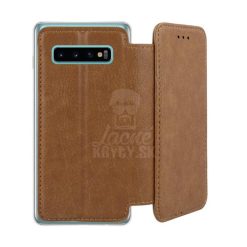 Knížkové pouzdro Prime case hnědé – Samsung Galaxy S10 Plus (S10+) | Levné Kryty | Levné Kryty | Levné Kryty