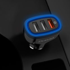 Nabíječka do auta Dudao R7S 2,4A Quick Charge 3.0 na 3 USB černá | Levné Kryty | Levné Kryty | Levné Kryty