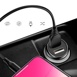 Nabíječka do auta Dudao R5 2,4A na 2 USB červená | Levné Kryty | Levné Kryty | Levné Kryty