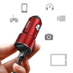 Nabíječka do auta Dudao R5 2,4A na 2 USB červená | Levné Kryty | Levné Kryty | Levné Kryty