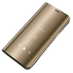 Průhledný kryt Clear View Case zlatý – Samsung Galaxy A10 / M10