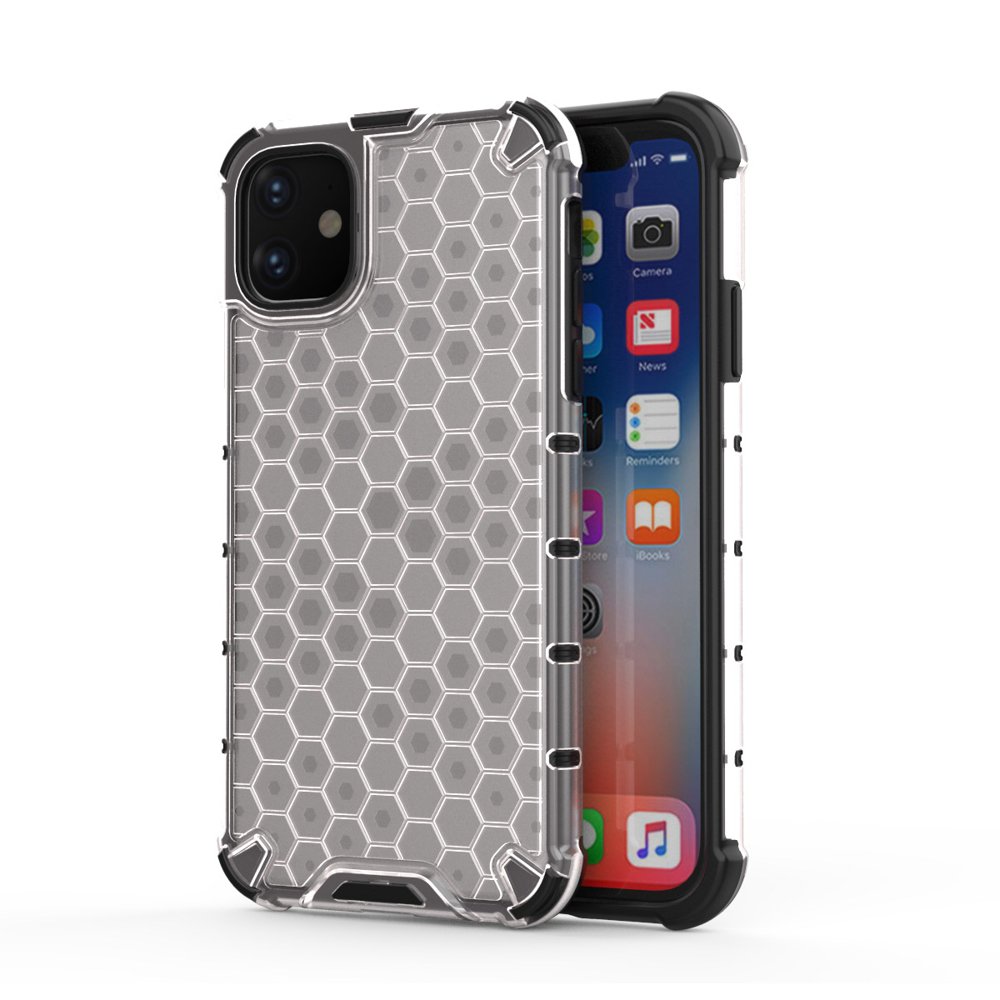 Odolný kryt Honeycomb Armor transparentní – Apple iPhone 11