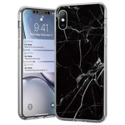 Zadní kryt s potiskem Marble černý – iPhone 11