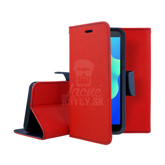 Peněženkové pouzdro Fancy Book červené – Huawei Y5 2018 / Honor 7S | Levné Kryty | Levné Kryty | Levné Kryty