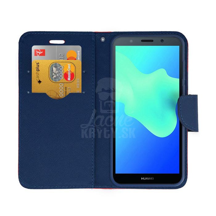 Peněženkové pouzdro Fancy Book červené – Huawei Y5 2018 / Honor 7S | Levné Kryty | Levné Kryty | Levné Kryty
