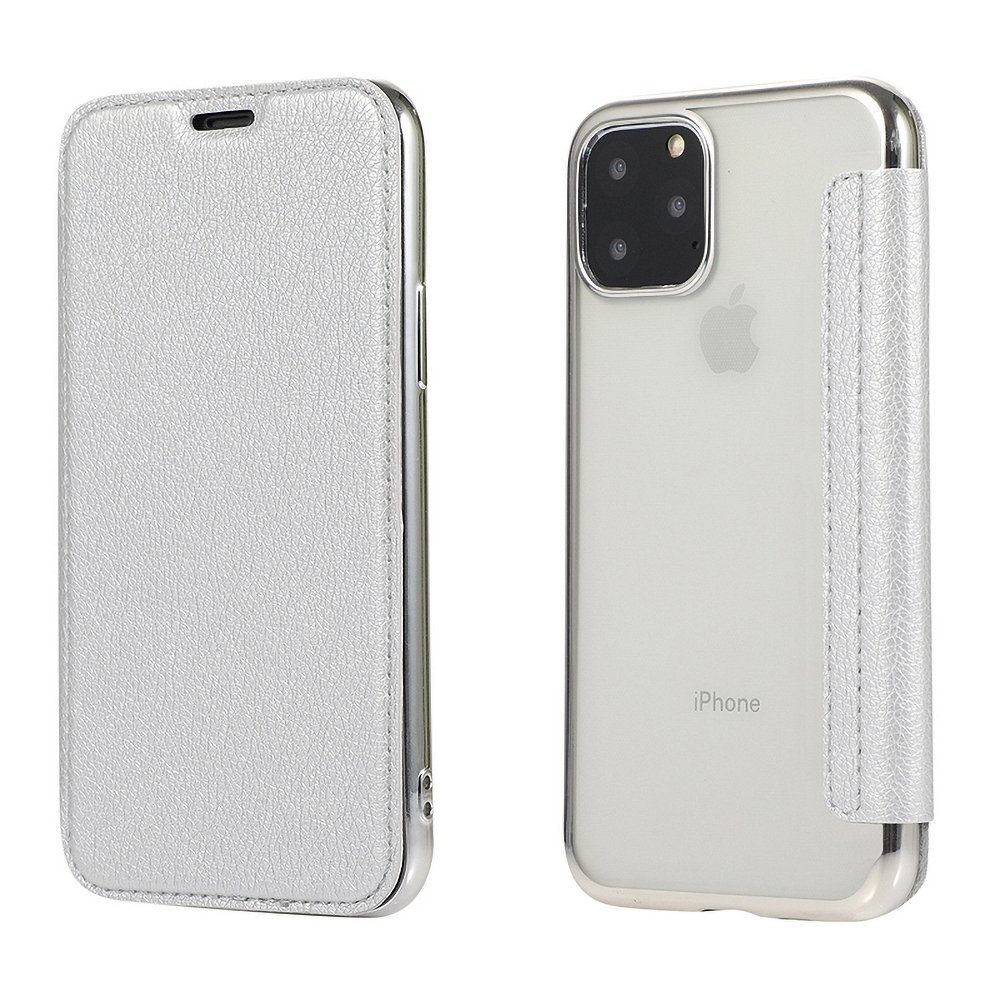 Knížkové pouzdro Electro Book stříbrné – iPhone 11 | Levné Kryty | Levné Kryty | Levné Kryty