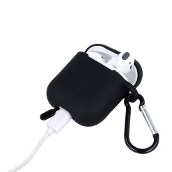 Pouzdro Silicone Hook AirPods černé – Apple AirPods | Levné Kryty | Levné Kryty | Levné Kryty
