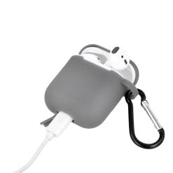 Pouzdro Silicone Hook AirPods šedé – Apple AirPods | Levné Kryty | Levné Kryty | Levné Kryty