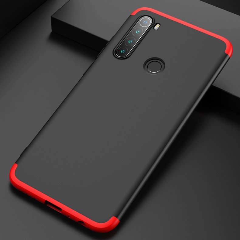Oboustranné pouzdro 360 Full body protection červeno-černé – Xiaomi Redmi Note 8T | Levné Kryty | Levné Kryty | Levné Kryty