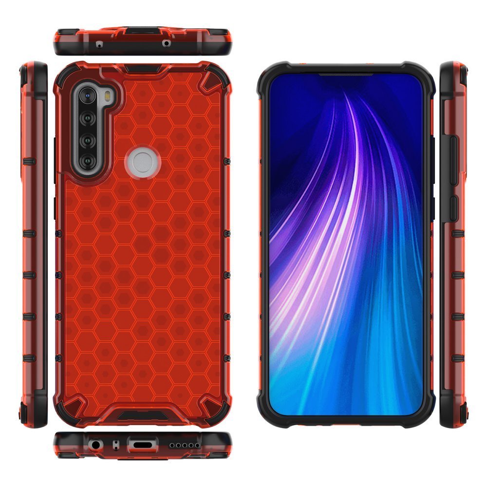 Odolný kryt Honeycomb Armor červený – Xiaomi Redmi Note 8T | Levné Kryty | Levné Kryty | Levné Kryty