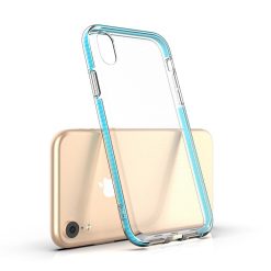 Transparentní kryt Spring Case 1mm bleděmodrý rám – Apple iPhone Xr | Levné Kryty | Levné Kryty | Levné Kryty