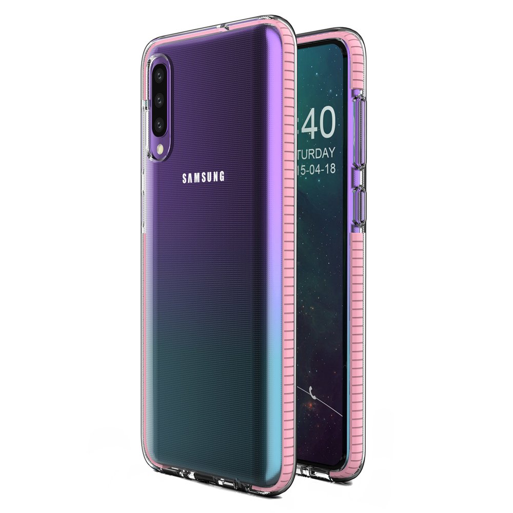Transparentní kryt Spring Case 1mm bledě růžový rám – Samsung Galaxy A50 / A30s | Levné Kryty | Levné Kryty | Levné Kryty