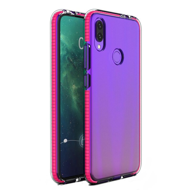 Transparentný kryt Spring Case 1mm ružový rám – Huawei P Smart 2019 / Honor 10 Lite | Levné Kryty