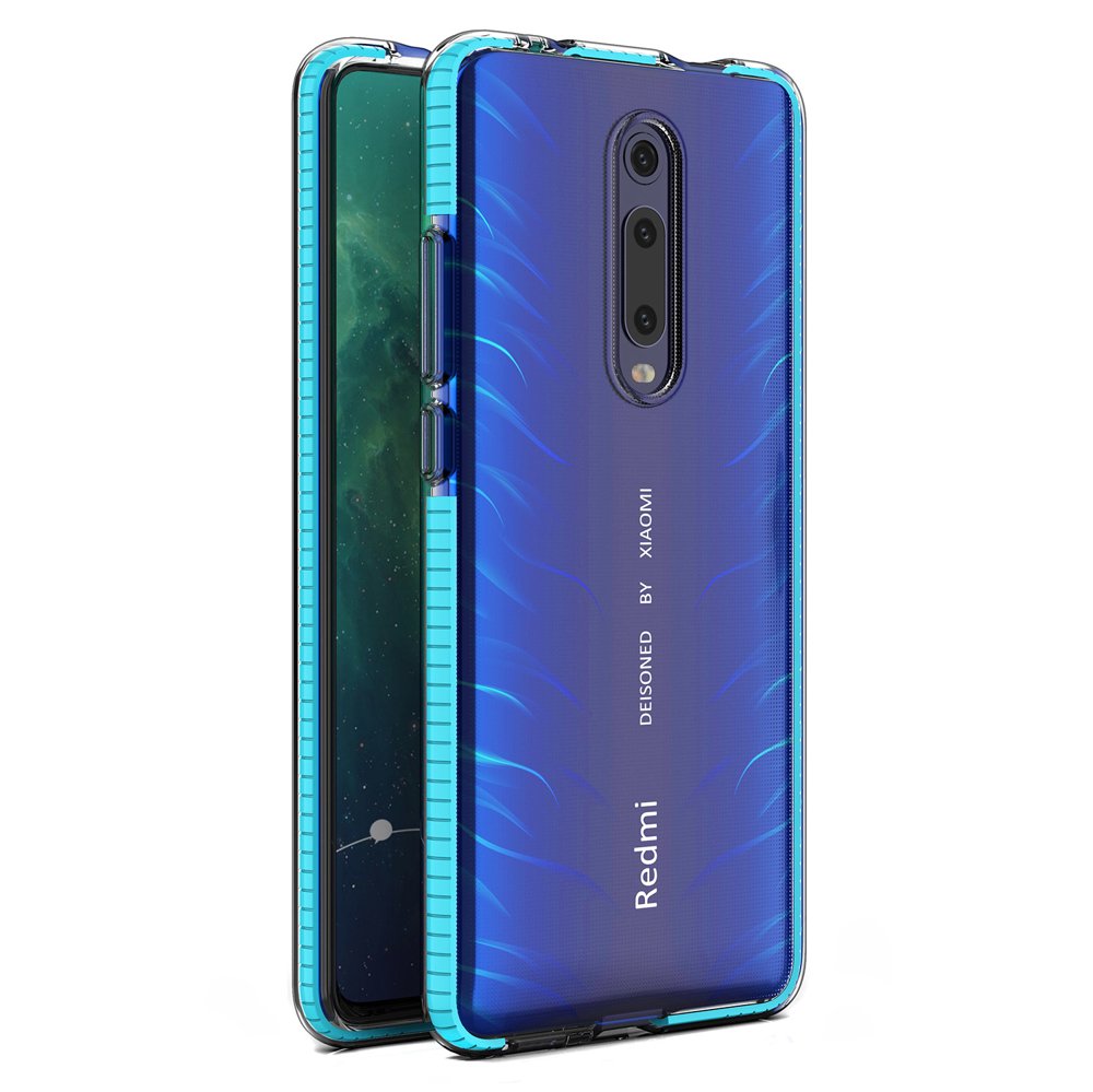 Transparentní kryt Spring Case 1mm bleděmodrý rám – Xiaomi Mi 9T / Mi 9T Pro | Levné Kryty | Levné Kryty | Levné Kryty