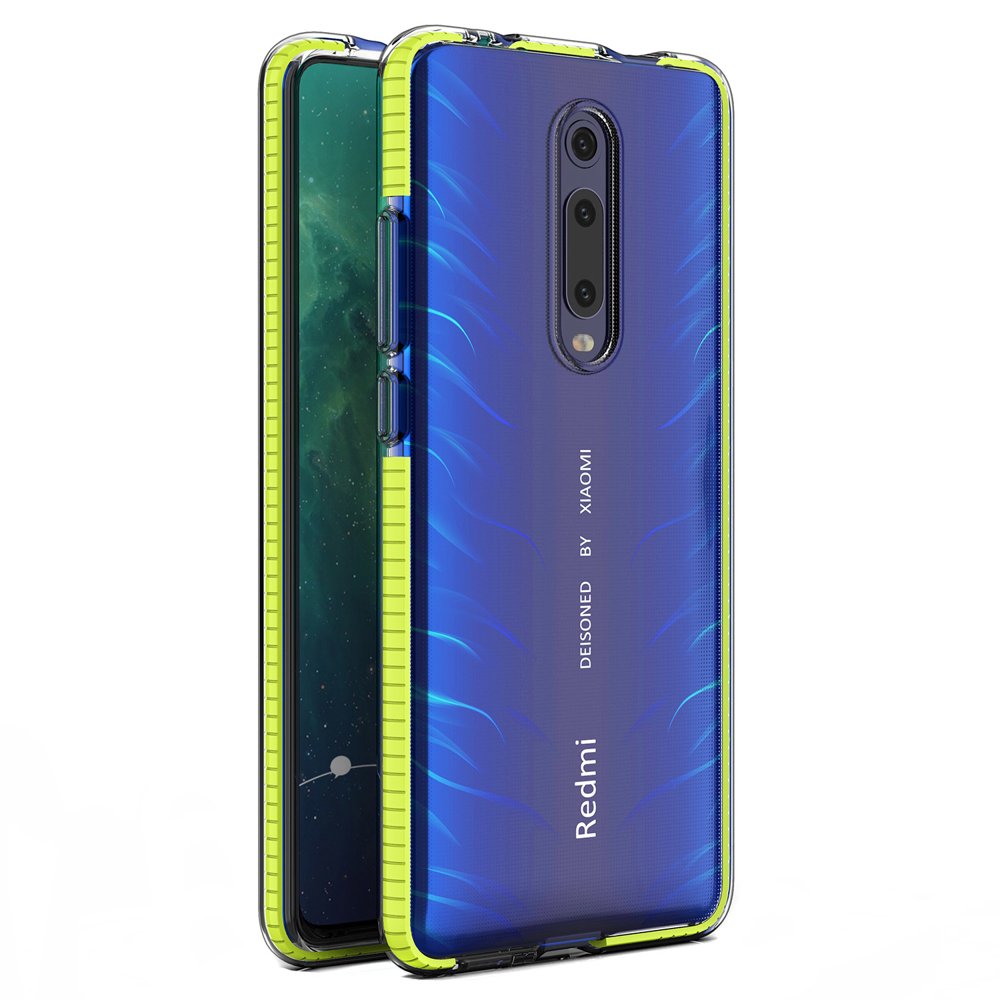 Transparentní kryt Spring Case 1mm žlutý rám – Xiaomi Mi 9T / Mi 9T Pro | Levné Kryty | Levné Kryty | Levné Kryty