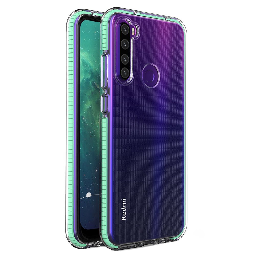 Transparentní kryt Spring Case 1mm mátový rám – Xiaomi Redmi Note 8T | Levné Kryty | Levné Kryty | Levné Kryty