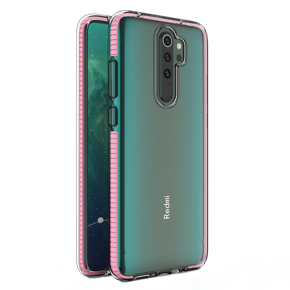 Transparentní kryt Spring Case 1mm bledě růžový rám – Xiaomi Redmi Note 8 Pro | Levné Kryty | Levné Kryty | Levné Kryty