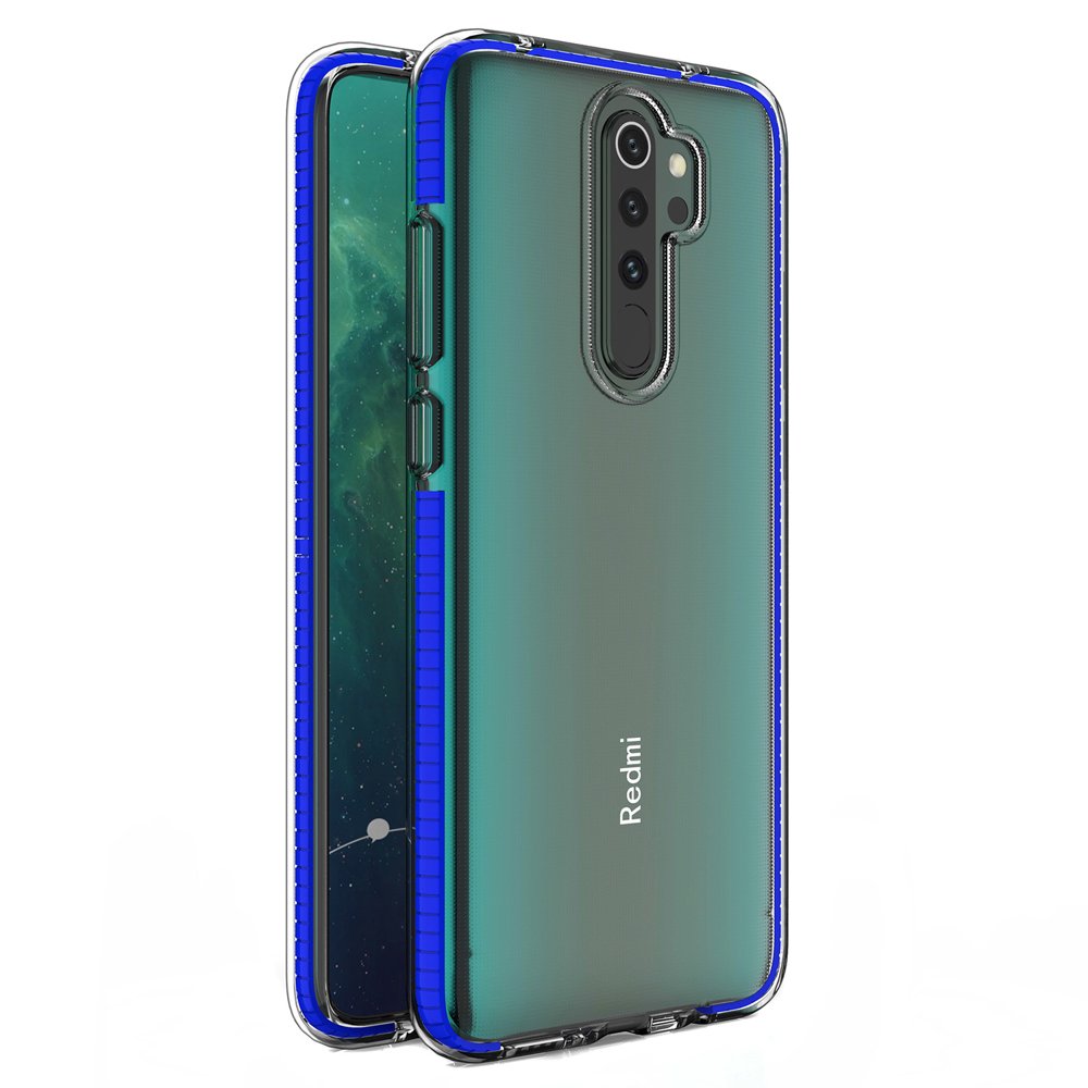 Transparentní kryt Spring Case 1mm modrý rám – Xiaomi Redmi Note 8 Pro | Levné Kryty | Levné Kryty | Levné Kryty