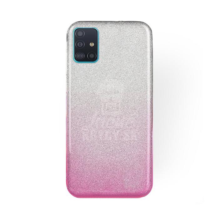 Třpytivý kryt Shining case transparentno-růžový – Samsung Galaxy A41 | Levné Kryty | Levné Kryty | Levné Kryty