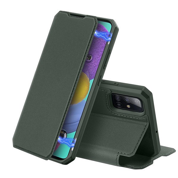 Peněženkové pouzdro Dux Ducis Skin X zelené – Samsung Galaxy A51 | Levné Kryty | Levné Kryty | Levné Kryty