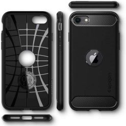 Zadní kryt Spigen Rugged Armor černý – Apple iPhone SE 2020 / iPhone SE 2022 | Levné Kryty | Levné Kryty | Levné Kryty