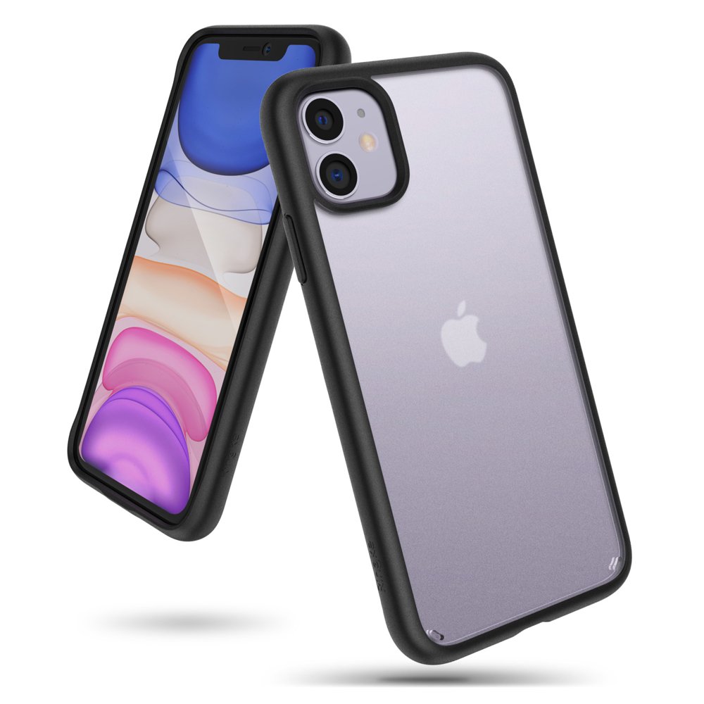 Odolný kryt Ringke Fusion Matte transparentno-černý – Apple iPhone 11 | Levné Kryty | Levné Kryty | Levné Kryty