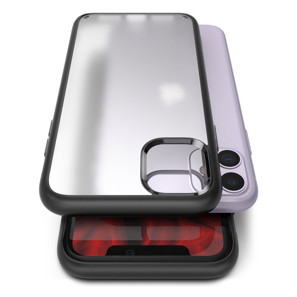 Odolný kryt Ringke Fusion Matte transparentno-černý – Apple iPhone 11 | Levné Kryty | Levné Kryty | Levné Kryty