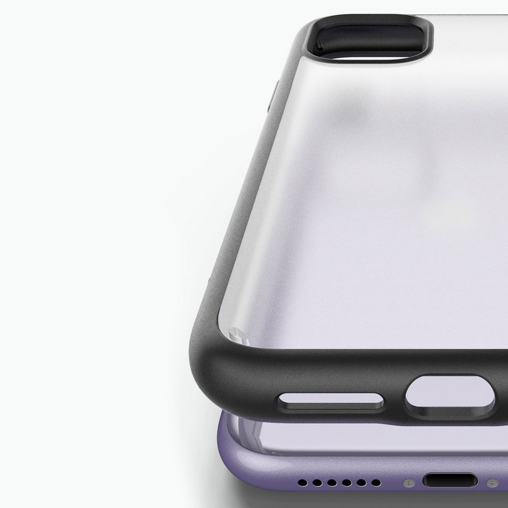 Odolný kryt Ringke Fusion Matte transparentno-černý – Apple iPhone 11 | Levné Kryty | Levné Kryty | Levné Kryty