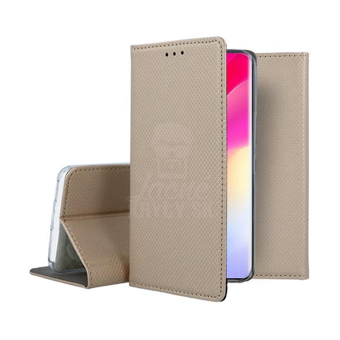 Knížkové pouzdro Smart Case Book zlaté – Xiaomi Mi Note 10 Lite | Levné Kryty | Levné Kryty | Levné Kryty