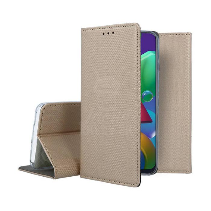 Knížkové pouzdro Smart Case Book zlaté – Samsung Galaxy M21
