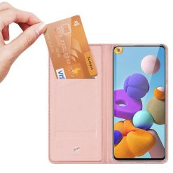 Peněženkové pouzdro Dux Ducis Skin Pro růžové – Samsung Galaxy A21s | Levné Kryty | Levné Kryty | Levné Kryty