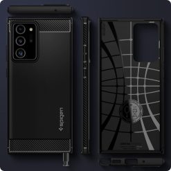 Zadní kryt Spigen Rugged Armor černý – Samsung Galaxy Note 20 Ultra | Levné Kryty | Levné Kryty | Levné Kryty