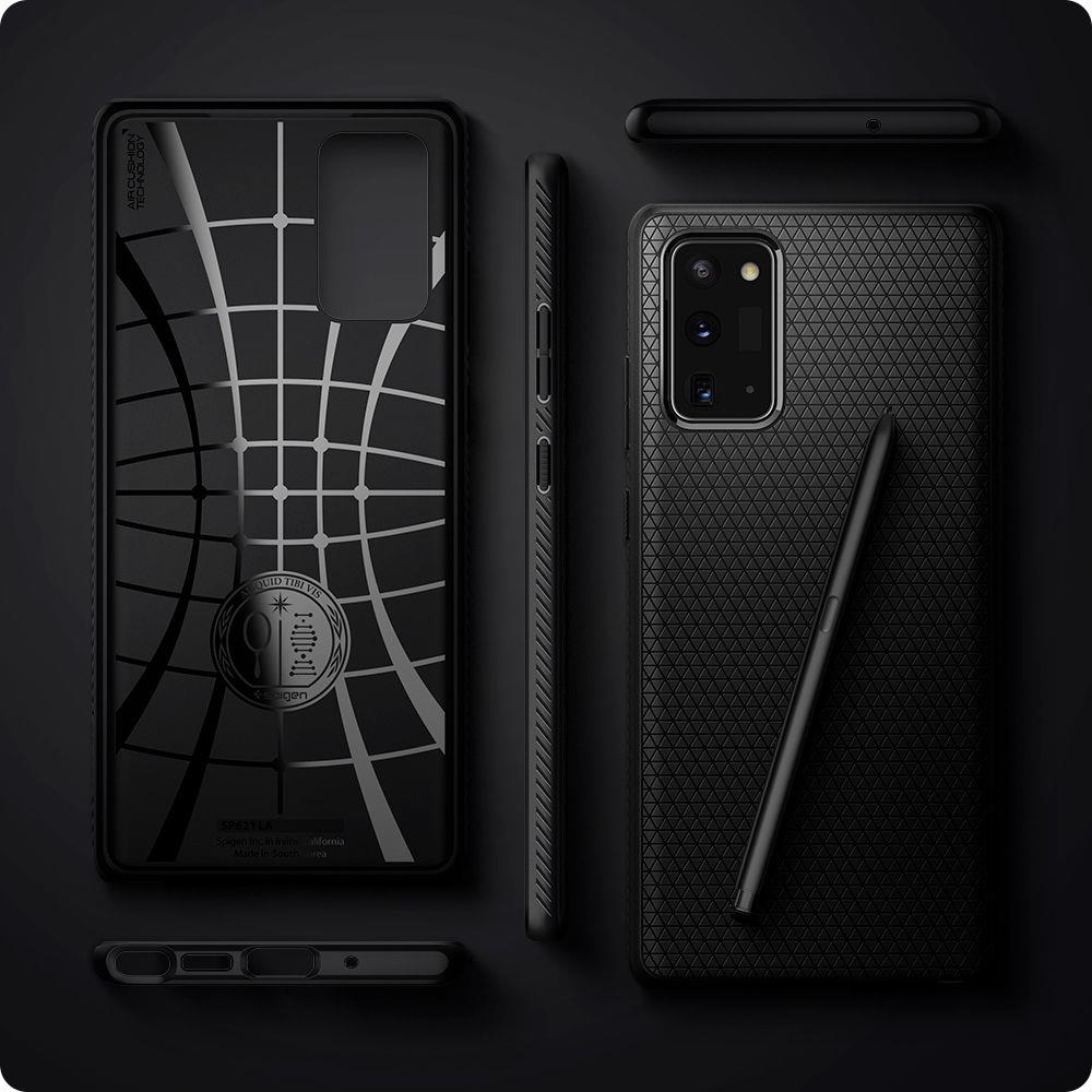 Zadní kryt Spigen Liquid Air Matte Black – Samsung Galaxy Note 20 | Levné Kryty | Levné Kryty | Levné Kryty