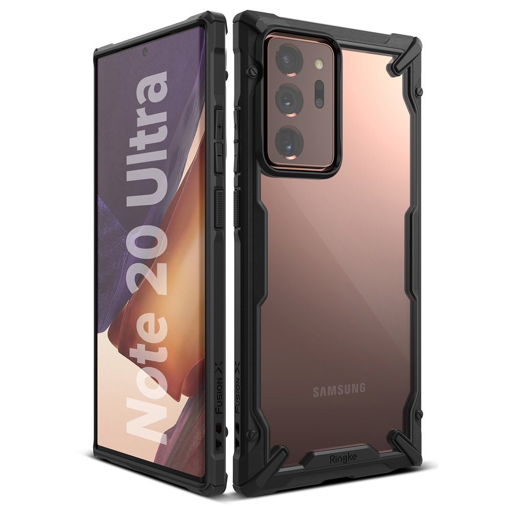 Odolný kryt Ringke Fusion X transparentno-černý – Samsung Galaxy Note 20 Ultra | Levné Kryty | Levné Kryty | Levné Kryty