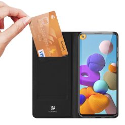 Peněženkové pouzdro Dux Ducis Skin Pro černé – Samsung Galaxy A21s | Levné Kryty | Levné Kryty | Levné Kryty
