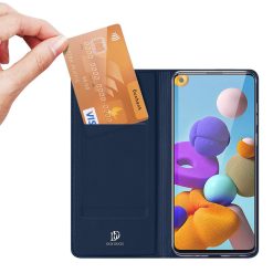 Peněženkové pouzdro Dux Ducis Skin Pro modré – Samsung Galaxy A21s | Levné Kryty | Levné Kryty | Levné Kryty