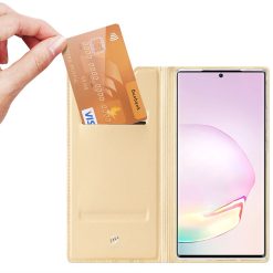 Peněženkové pouzdro Dux Ducis Skin Pro zlaté – Samsung Galaxy Note 20 Ultra | Levné Kryty | Levné Kryty | Levné Kryty