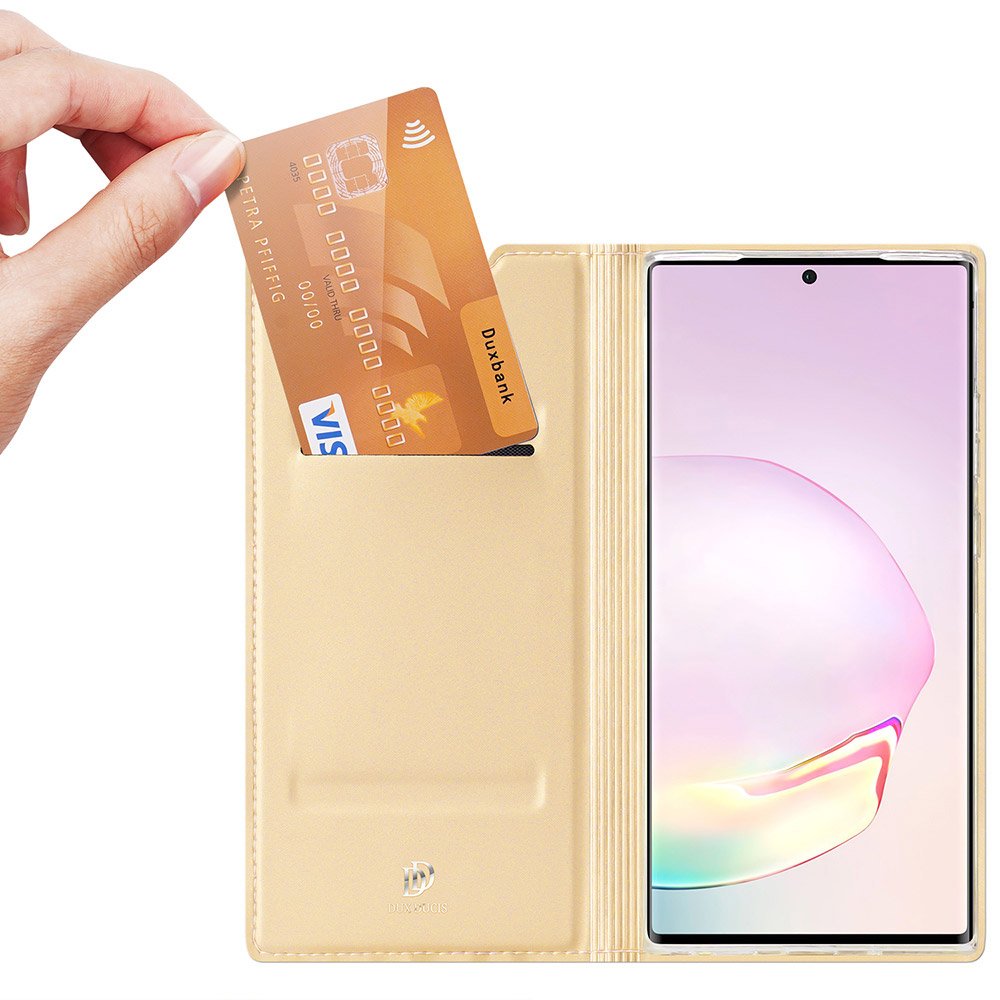 Peněženkové pouzdro Dux Ducis Skin Pro zlaté – Samsung Galaxy Note 20 Ultra | Levné Kryty | Levné Kryty | Levné Kryty