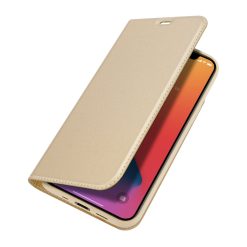 Peněženkové pouzdro Dux Ducis Skin Pro zlaté – Apple iPhone 12 Mini | Levné Kryty | Levné Kryty | Levné Kryty