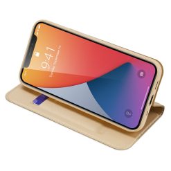 Peněženkové pouzdro Dux Ducis Skin Pro zlaté – Apple iPhone 12 Mini | Levné Kryty | Levné Kryty | Levné Kryty