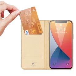 Peněženkové pouzdro Dux Ducis Skin Pro zlaté – Apple iPhone 12 Pro Max | Levné Kryty | Levné Kryty | Levné Kryty