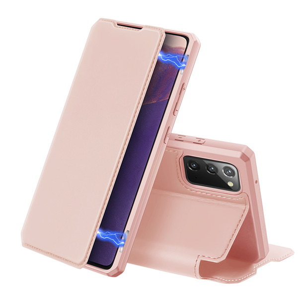 Peněženkové pouzdro Dux Ducis Skin X růžové – Samsung Galaxy Note 20