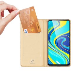 Peněženkové pouzdro Dux Ducis Skin Pro zlaté – Xiaomi Redmi Note 9S / Note 9 Pro | Levné Kryty | Levné Kryty | Levné Kryty