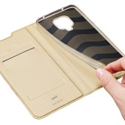 Peněženkové pouzdro Dux Ducis Skin Pro zlaté – Xiaomi Redmi Note 9S / Note 9 Pro | Levné Kryty | Levné Kryty | Levné Kryty