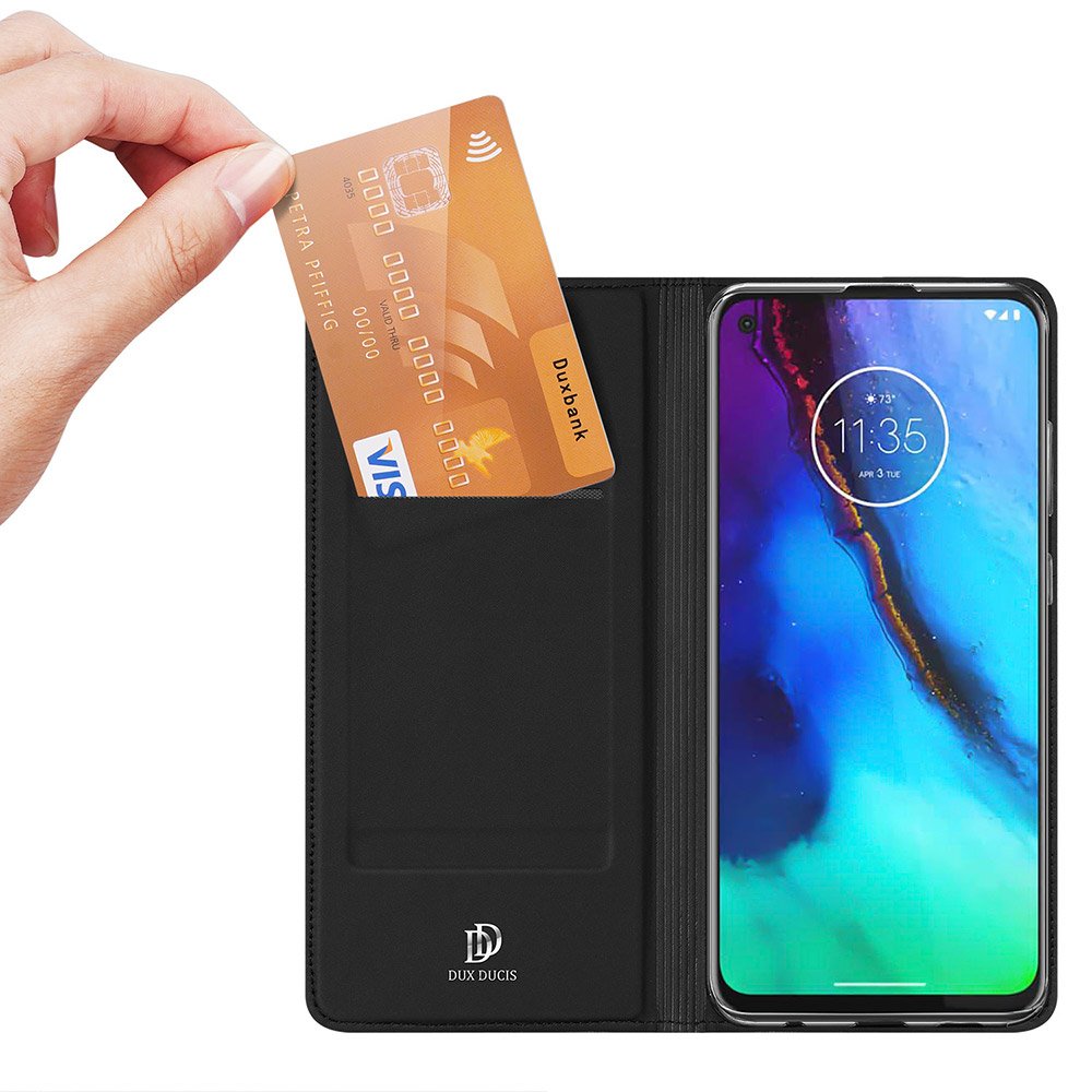 Peněženkové pouzdro Dux Ducis Skin Pro černé – Motorola Moto G Pro | Levné Kryty | Levné Kryty | Levné Kryty