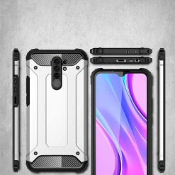 Odolný kryt Hybrid Armor stříbrný – Xiaomi Redmi 9 | Levné Kryty | Levné Kryty | Levné Kryty