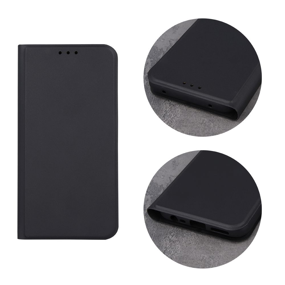 Knížkové pouzdro Smart Skin černé – Xiaomi Redmi Note 9 | Levné Kryty | Levné Kryty | Levné Kryty