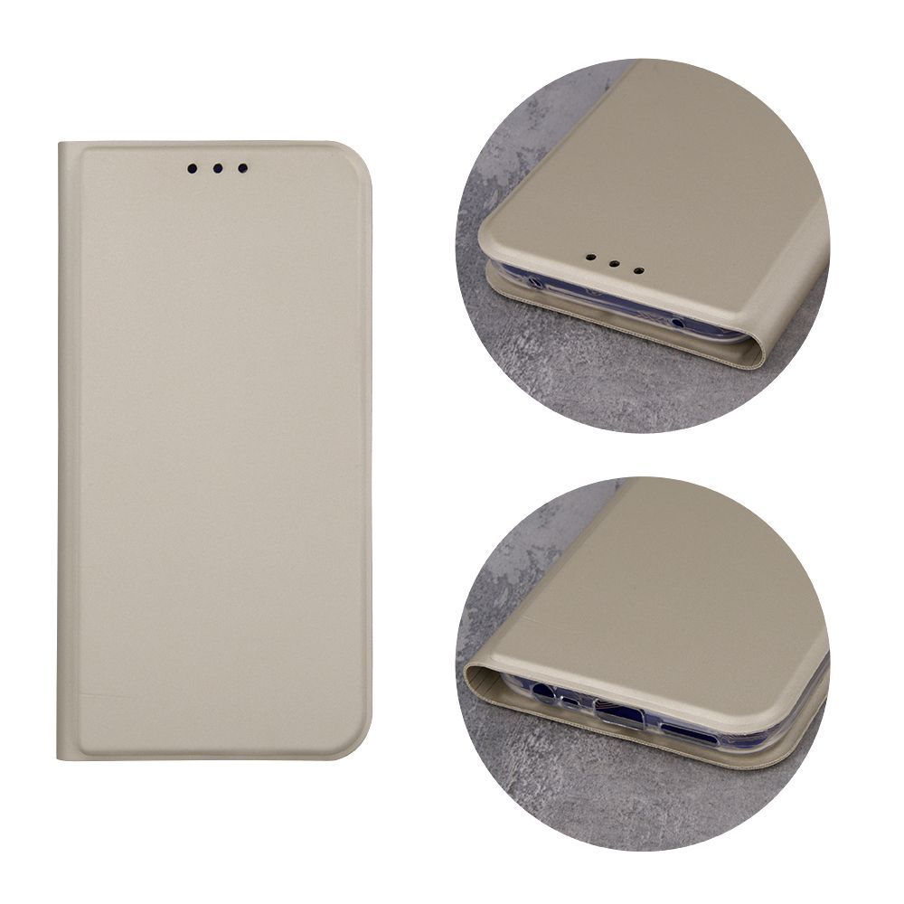 Knížkové pouzdro Smart Skin zlaté – Samsung Galaxy A51 | Levné Kryty | Levné Kryty | Levné Kryty